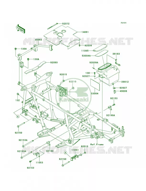 Frame Fittings Kawasaki QUAD 650 2013 Brute Force 650 4x4  KVF650DDF