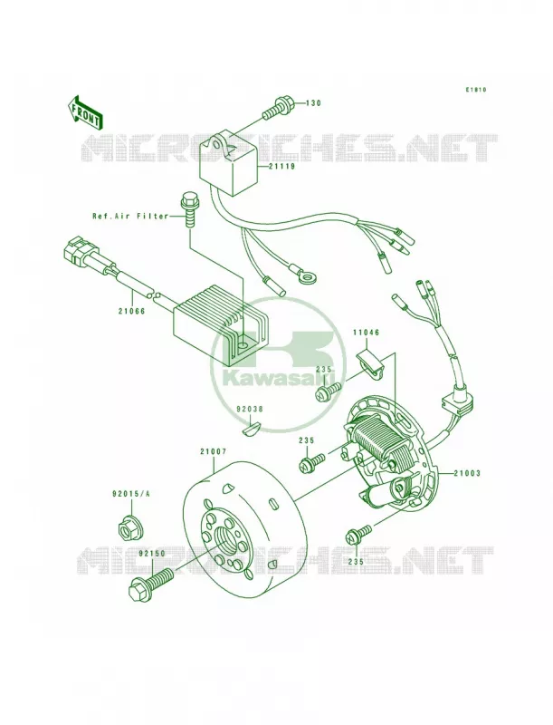 Generator Kawasaki MOTOS 200 1991 KDX200  KDX200-E3