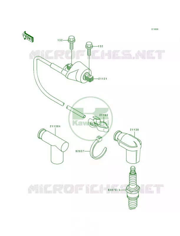 Ignition Coil Kawasaki MOTOS 200 1991 KDX200  KDX200-E3