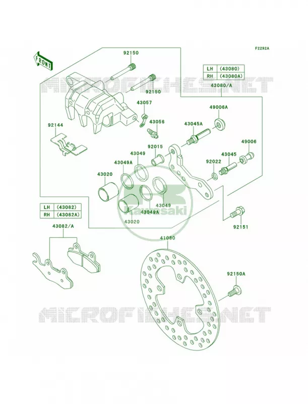 Front BrakeFCF-FDF Kawasaki QUAD 650 2012 Brute Force 650 4x4i  KVF650FCF
