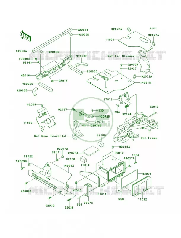 Frame Fittings Kawasaki QUAD 360 2012 Prairie 360 4x4  KVF360ACF