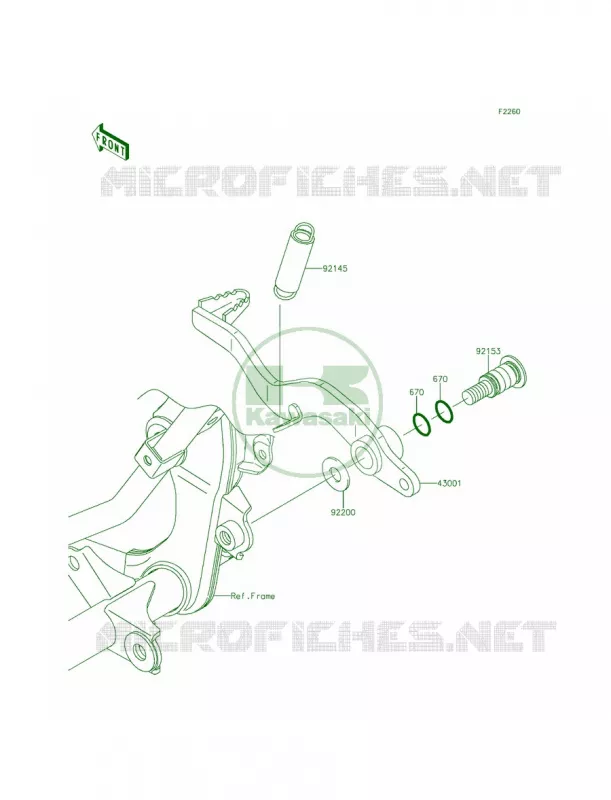 Brake Pedal Kawasaki MOTOS 140 2013 KLX140L  KLX140BDF