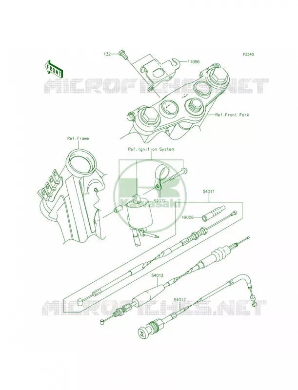 Cables Kawasaki MOTOS 140 2013 KLX140L  KLX140BDF