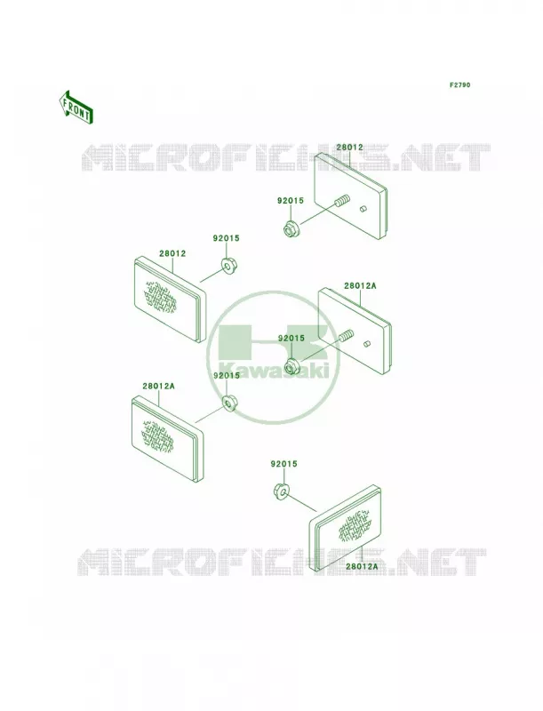ReflectorsCN Kawasaki QUAD 360 2011 Prairie 360 4X4  KVF360ABF