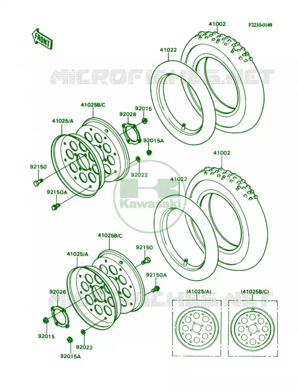 Tires Kawasaki MOTOS 80 1990 KD80  KD80-N3