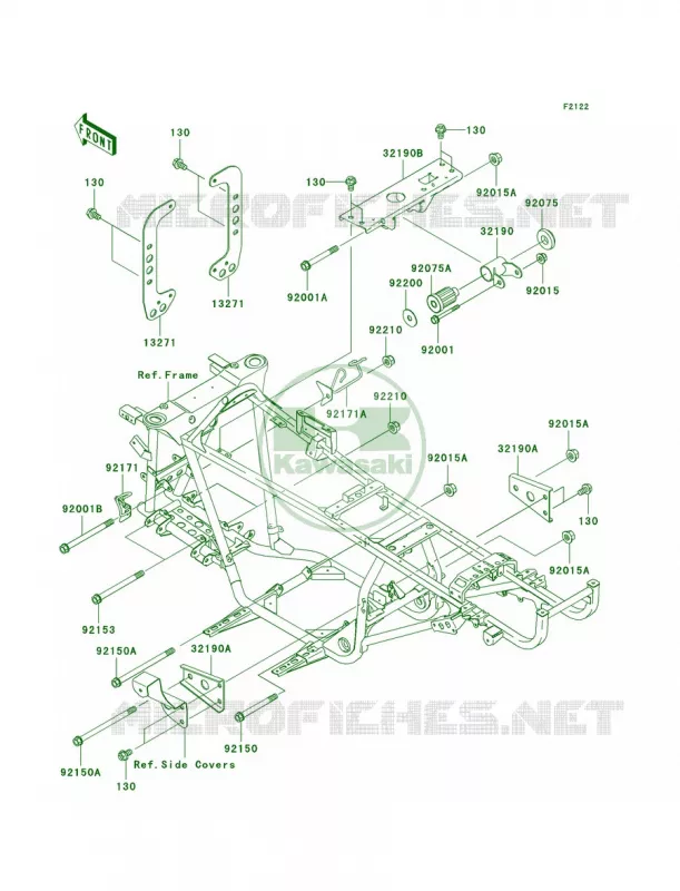 Engine Mount Kawasaki QUAD 360 2010 Prairie 360 4X4 Realtree APG HD  KVF360CAF