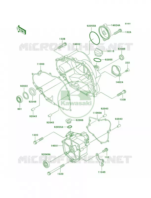 Engine Covers Kawasaki QUAD 250 2009 Bayou 250  KLF250A9F