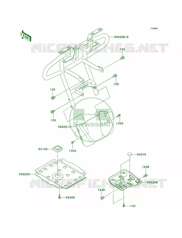 Guards Kawasaki QUAD 360 2009 Prairie 360 4X4  KVF360A9F