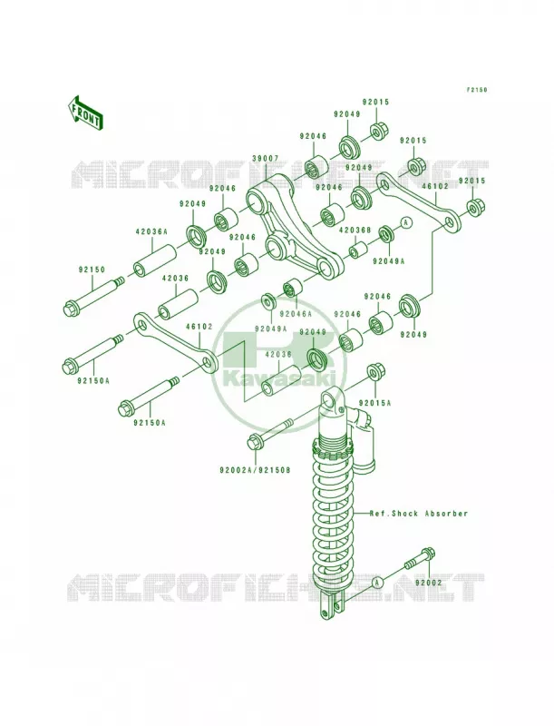 Suspension Kawasaki MOTOS 200 1990 KDX200  KDX200-E2