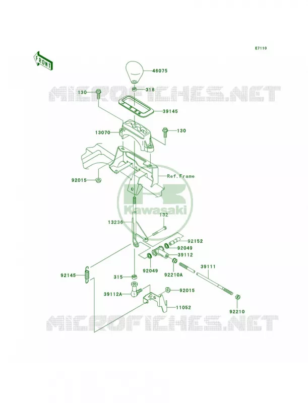 Control Kawasaki QUAD 650 2008 Brute Force 650 4x4  KVF650D8F