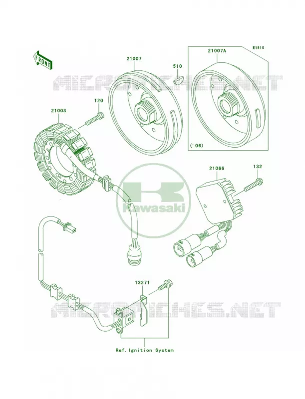 Generator Kawasaki QUAD 360 2008 Prairie 360 4X4 Hardwoods Green HD  KVF360C8F
