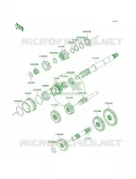 Transmission pour Kawasaki Brute Force 650 4x4 Hardwoods Green HD