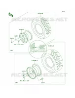 WheelsTires pour Kawasaki Brute Force 650 4x4 Hardwoods Green HD