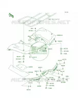 Rear FendersG9FGAF pour Kawasaki Brute Force 650 4x4i Hardwoods Green HD