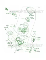 Air Cleaner pour Kawasaki Brute Force 750 4x4i Hardwoods Green HD