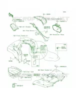 Labels pour Kawasaki Brute Force 750 4x4i Hardwoods Green HD