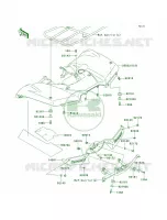 Rear Fenders pour Kawasaki Brute Force 750 4x4i Hardwoods Green HD