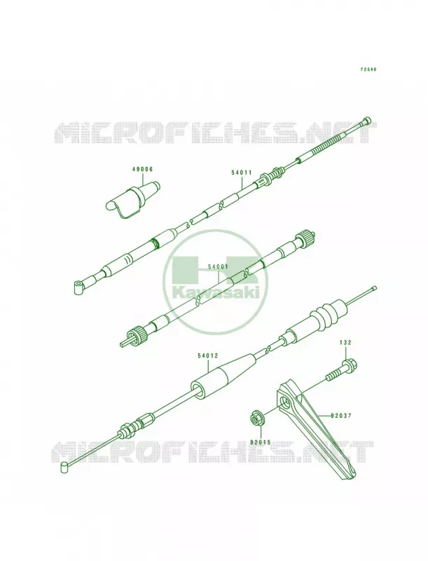 Cable Kawasaki MOTOS 200 1989 KDX200  KDX200-E1