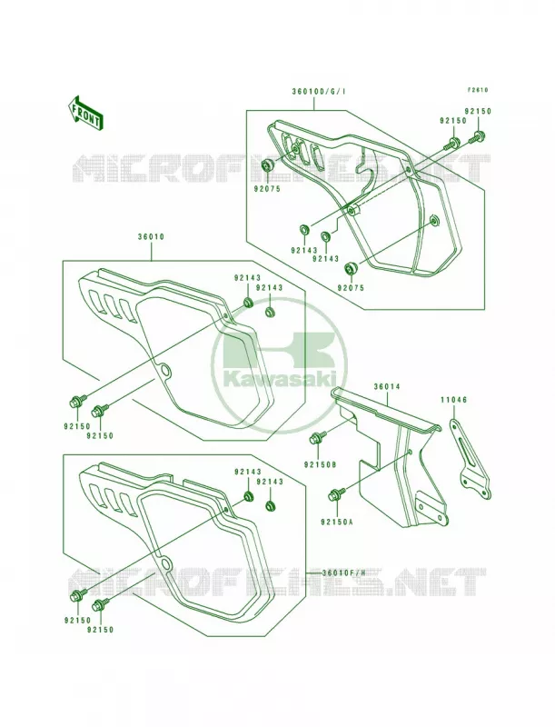 Side CoverChain Case Kawasaki MOTOS 200 1989 KDX200  KDX200-E1