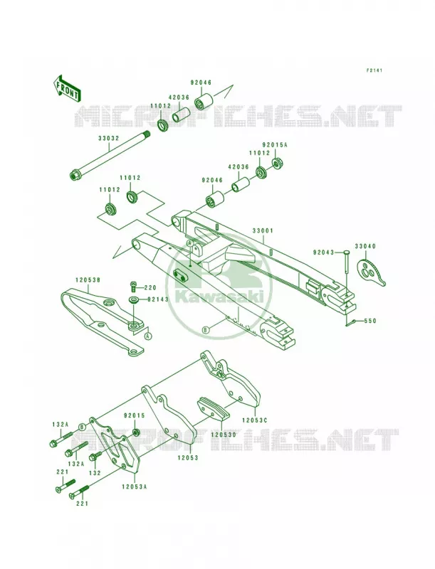 Swing Arm Kawasaki MOTOS 200 1989 KDX200  KDX200-E1