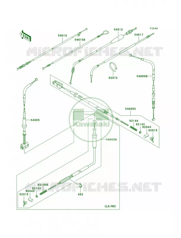 Cables Kawasaki QUAD 250 2007 Bayou 250  KLF250A7F
