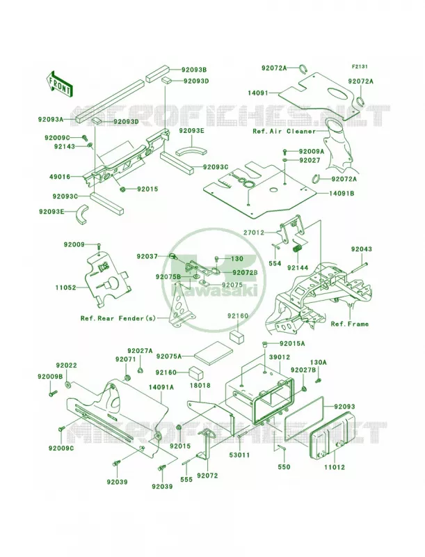 Frame Fittings Kawasaki QUAD 360 2007 Prairie 360 4X4  KVF360A7F