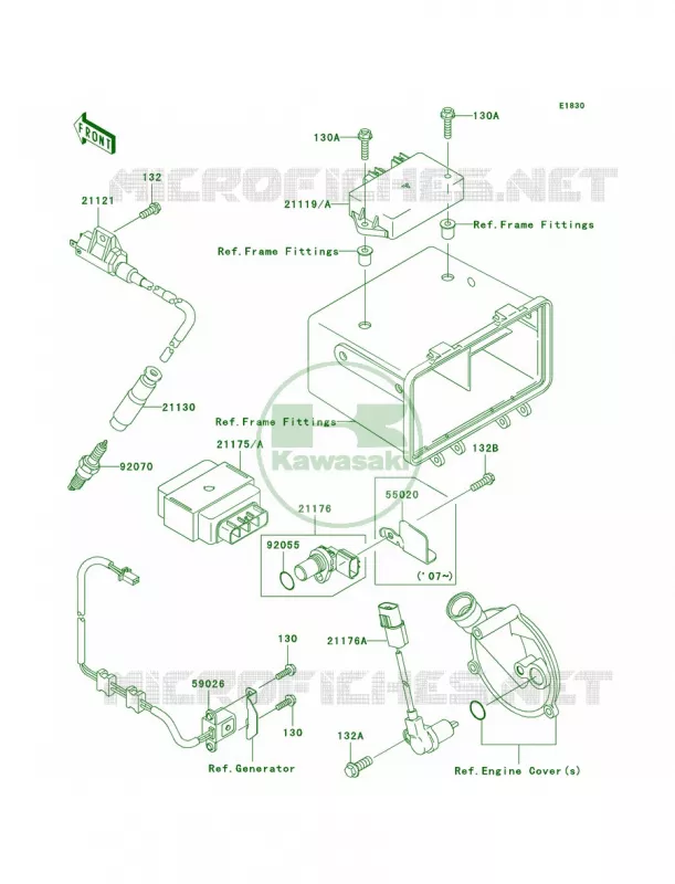 Ignition System Kawasaki QUAD 360 2007 Prairie 360 4X4  KVF360A7F