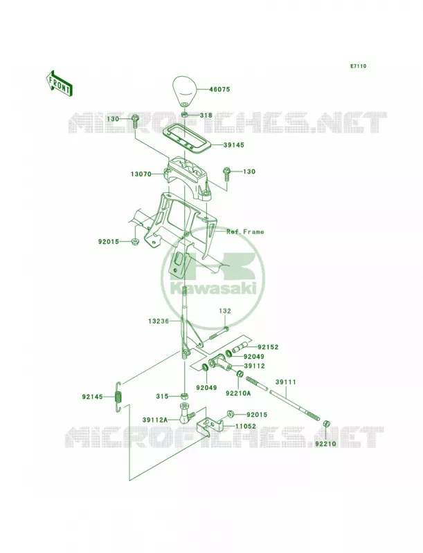 Control Kawasaki QUAD 650 2007 Brute Force 650 4x4i  KVF650F7F