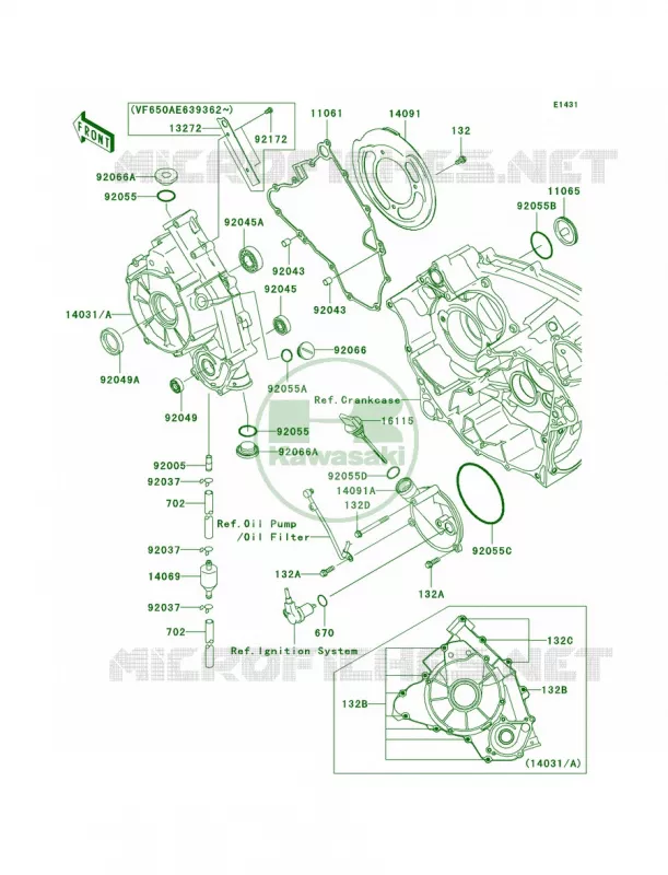 Engine Covers Kawasaki QUAD 650 2007 Brute Force 650 4x4i  KVF650F7F