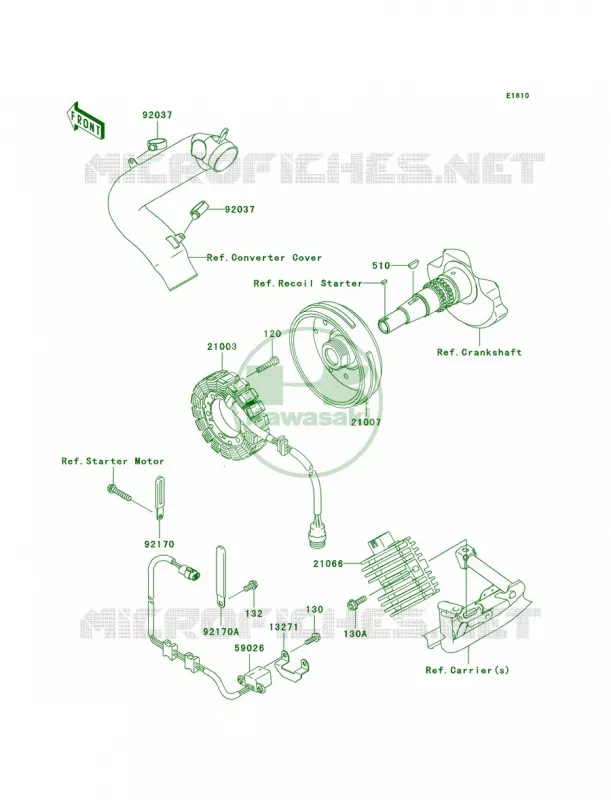 Generator Kawasaki QUAD 650 2007 Brute Force 650 4x4i  KVF650F7F