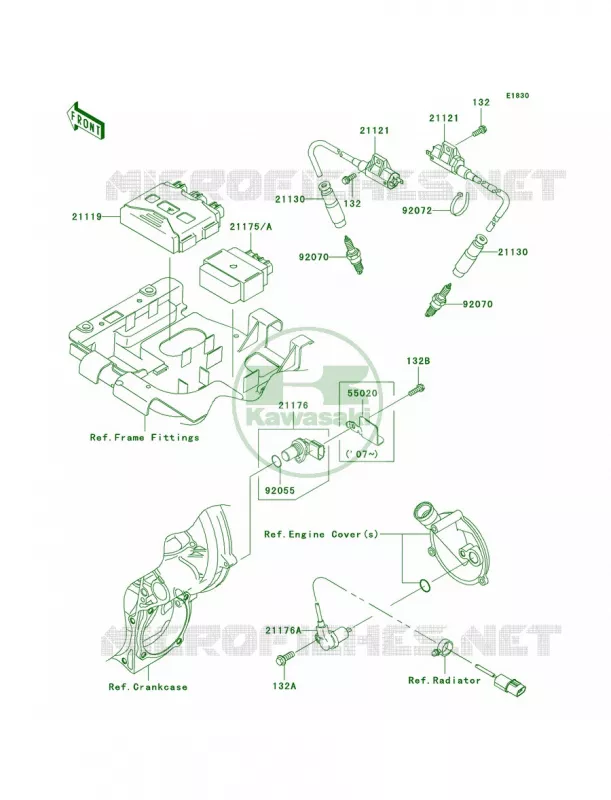 Ignition System Kawasaki QUAD 650 2007 Brute Force 650 4x4i  KVF650F7F