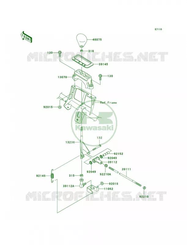 Control Kawasaki QUAD 750 2007 Brute Force 750 4x4i  KVF750A7F