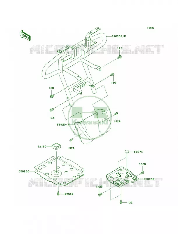 Guards Kawasaki QUAD 360 2006 Prairie 360 4X4  KVF360A6F
