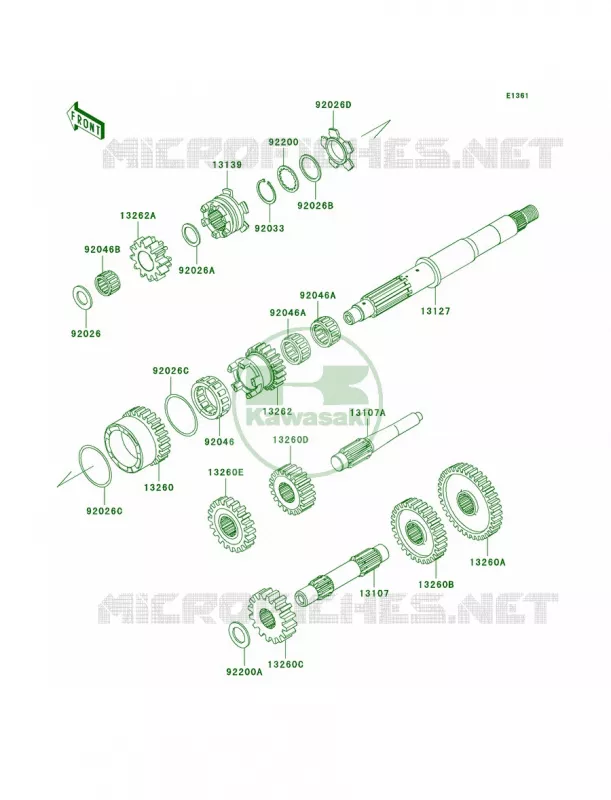 Transmission Kawasaki QUAD 360 2006 Prairie 360 4X4  KVF360A6F