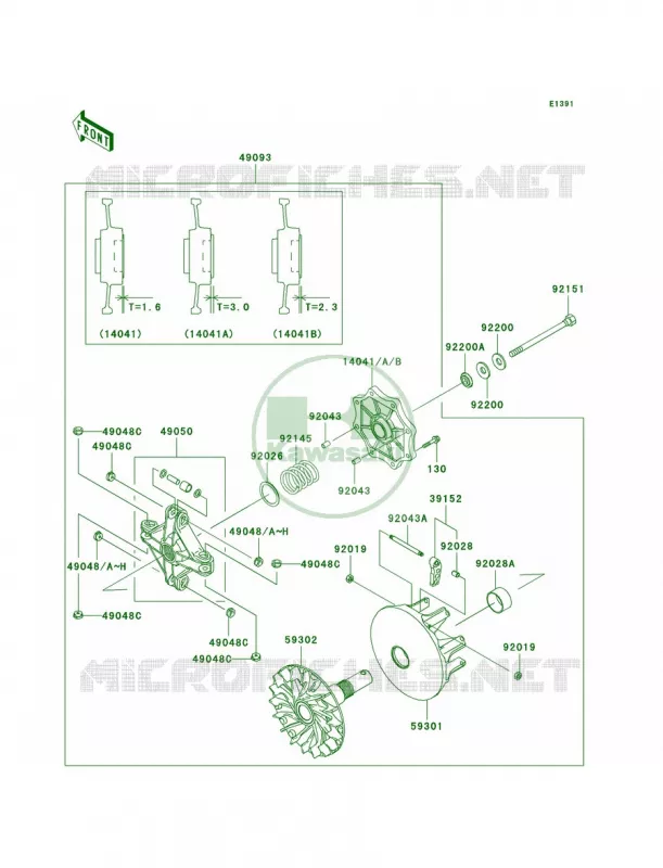 Drive Converter Kawasaki QUAD 360 2006 Prairie 360  KVF360B6F