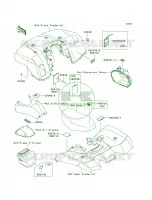 Labels pour Kawasaki Brute Force 650 4x4 Hardwoods Green HD
