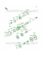 Transmission pour Kawasaki Brute Force 650 4x4 Hardwoods Green HD
