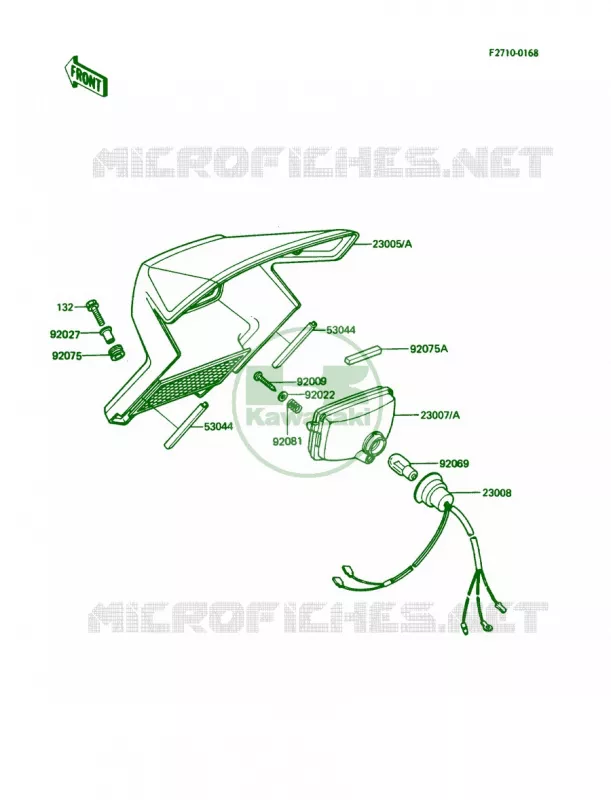 Headlights Kawasaki MOTOS 200 1988 KDX200  KDX200-C3