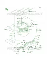 Rear FendersG9FGAF pour Kawasaki Brute Force 650 4x4i Hardwoods Green HD