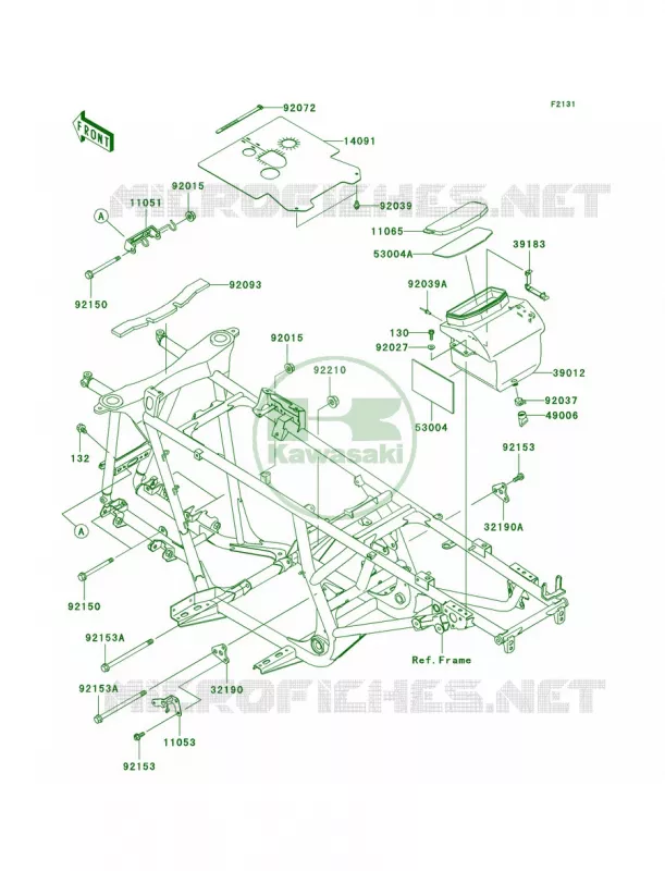 Frame Fittings Kawasaki QUAD 700 2006 Prairie 700 4x4  KVF700A6F