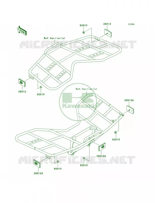 ReflectorsCN Kawasaki QUAD 700 2006 Prairie 700 4x4 Team Green Special Edition  KVF700D6F