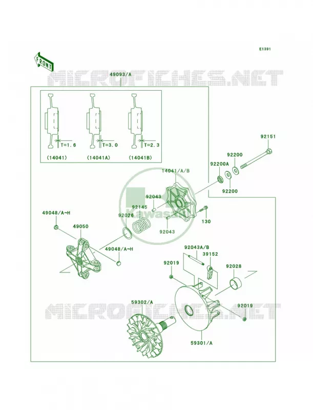 Drive Converter Kawasaki QUAD 360 2005 Prairie 360 4X4  KVF360-A3