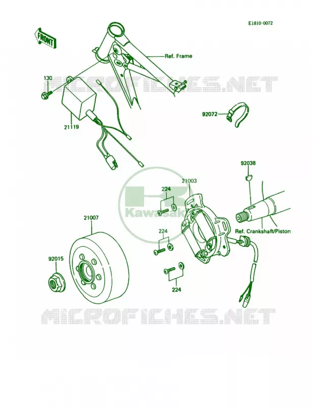 Generator Kawasaki MOTOS 80 1988 KDX80  KDX80-C5