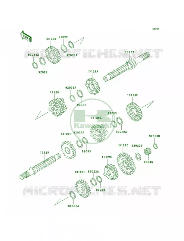 Transmission Kawasaki QUAD 250 2004 Bayou 250  KLF250-A2