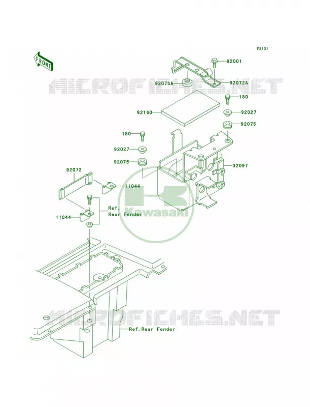 Frame Fittings Kawasaki QUAD 300 2004 Bayou 300  KLF300-B17