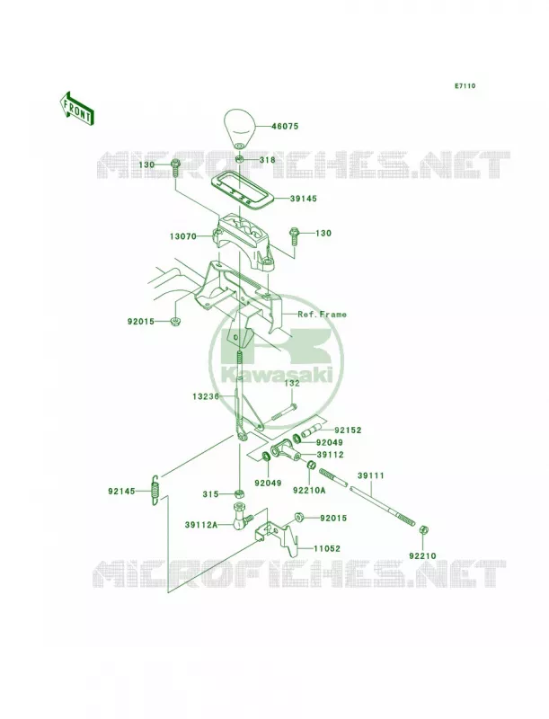 Control Kawasaki QUAD 700 2004 Prairie 700 4x4  KVF700-A1