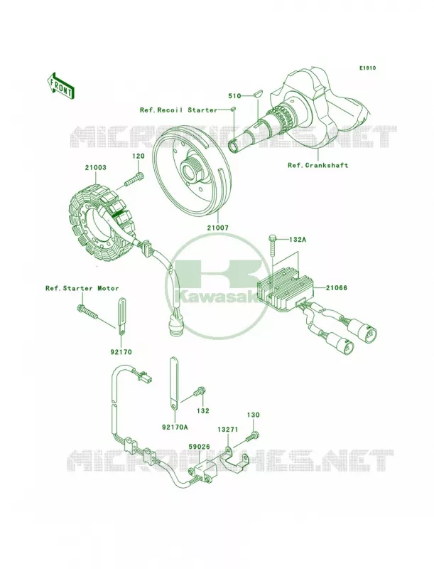 Generator Kawasaki QUAD 700 2004 Prairie 700 4x4  KVF700-A1