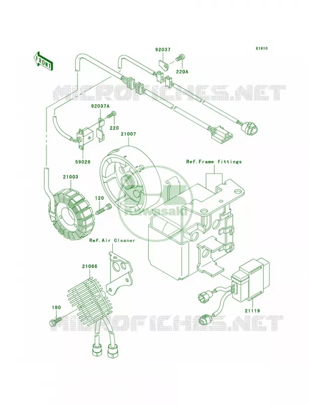 Generator Kawasaki QUAD 300 2003 Bayou 300  KLF300-B16
