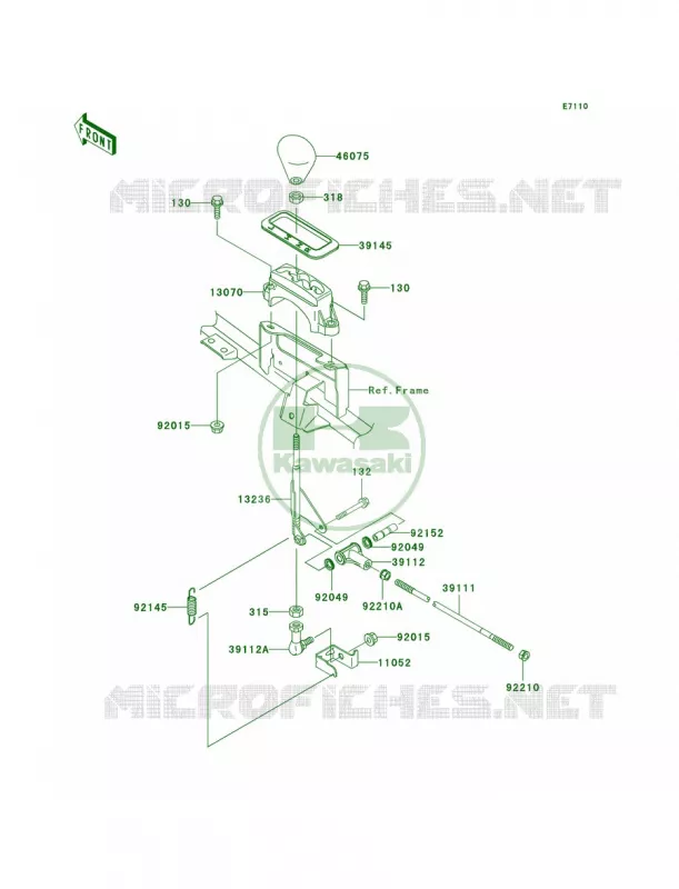 Control Kawasaki QUAD 360 2003 Prairie 360 4X4  KVF360-A1