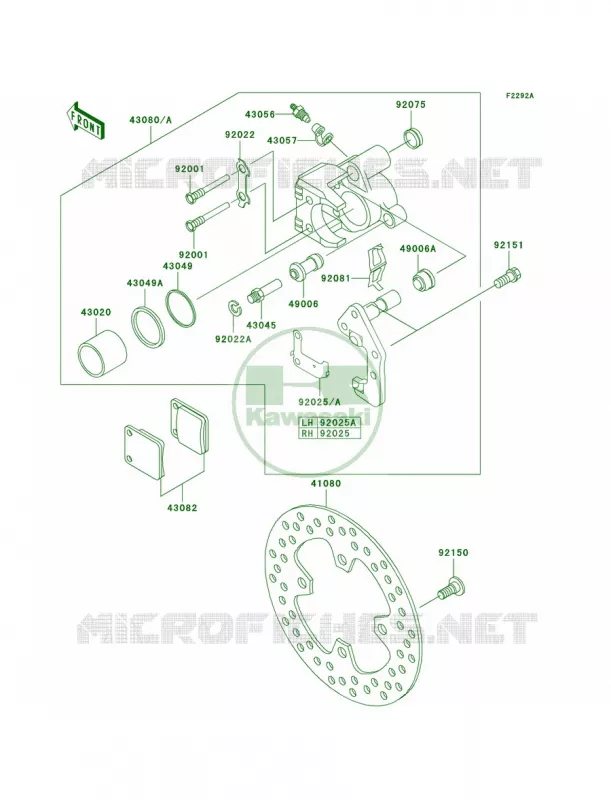 Front BrakeB2B3 Kawasaki QUAD 360 2003 Prairie 360  KVF360-B1